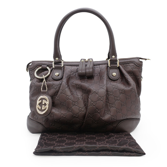 Gucci Handbags - Gucci Shima Suki Handbag Brown Leather Brown